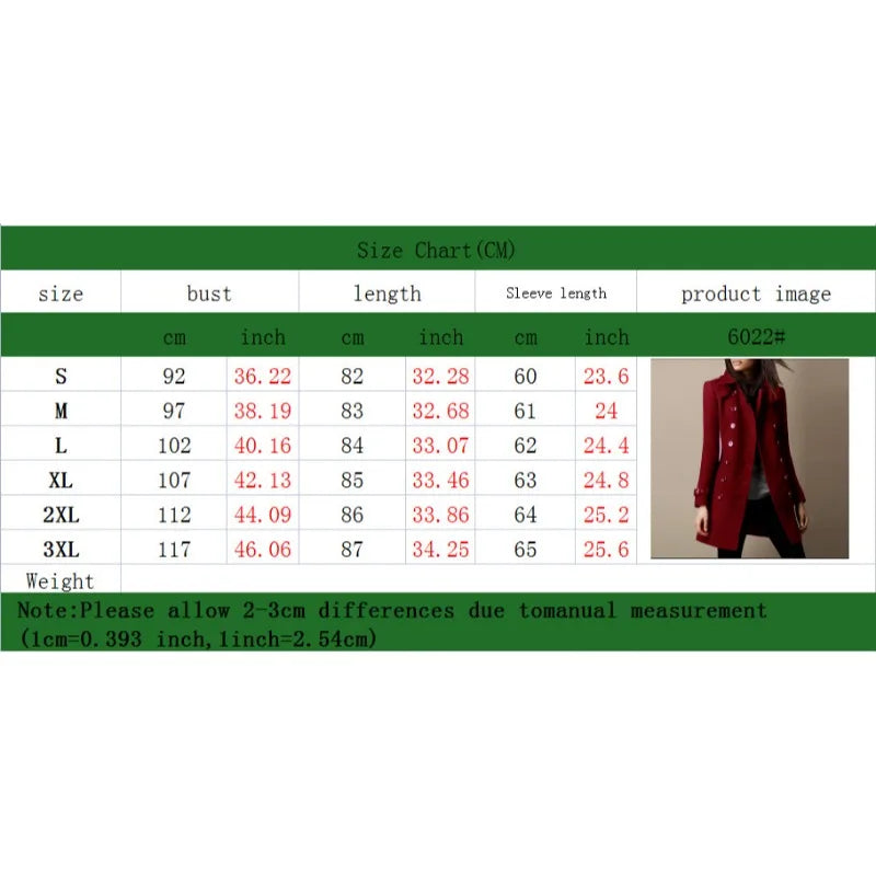 Winter Coat Female Wool Blends Casual Versatile Solid Long Trench Outerwears Vintage V-Neck Full Sleeves Ladies Winter Overcoats - MyEmpired