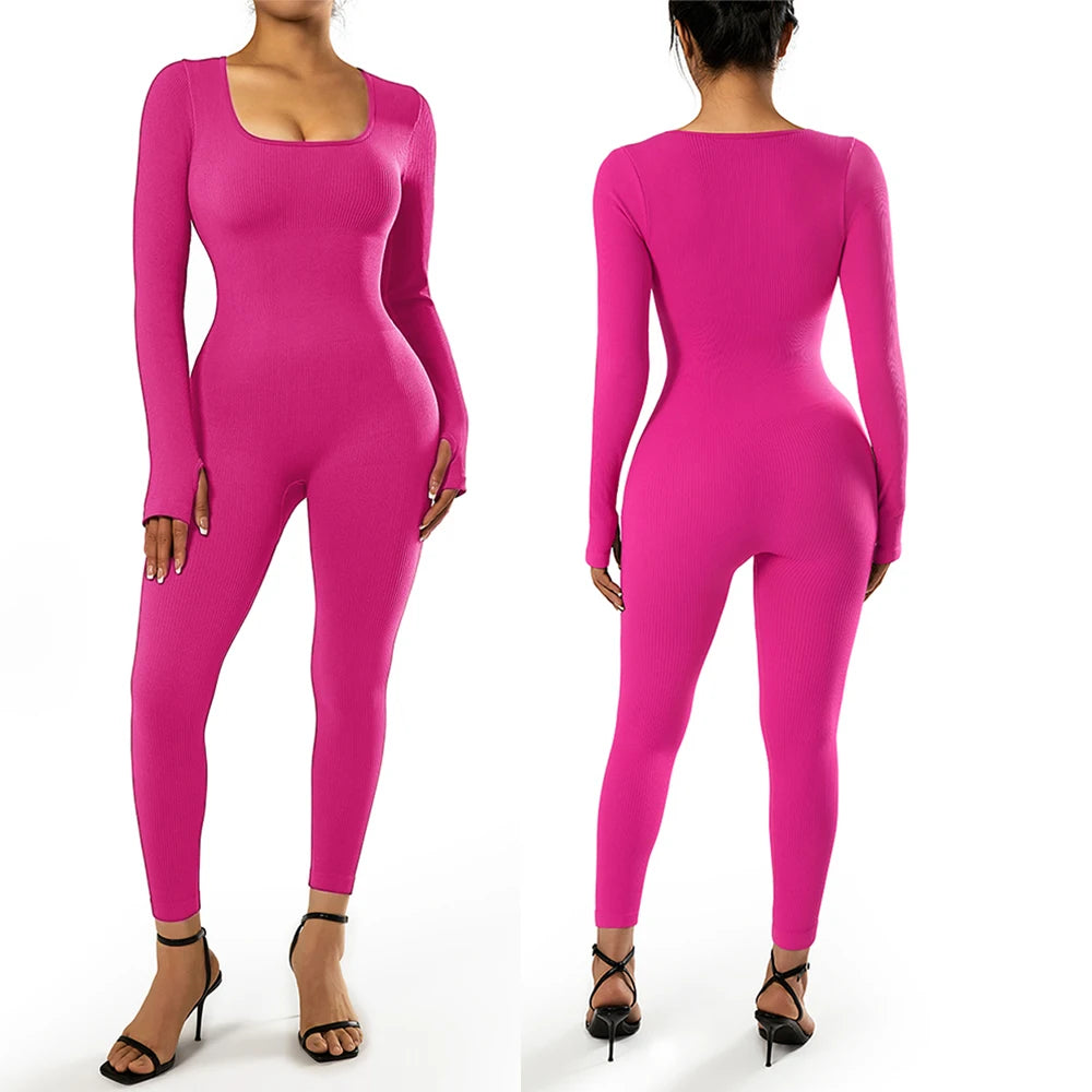 Bodycon Slim Jumpsuit For Women‘s Clothing Zipper Casual Brown Fitness Rompers Autumn 2024 Playsuit Activity Streetwear Overall - MyEmpired