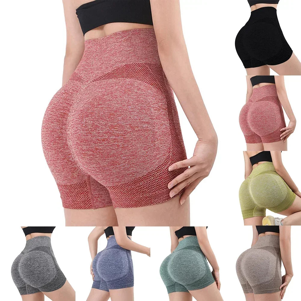 Stretchy Women Yoga Shorts High Waist Lift Butt Pants Breathable and Comfortable Suitable for Workout and Sports