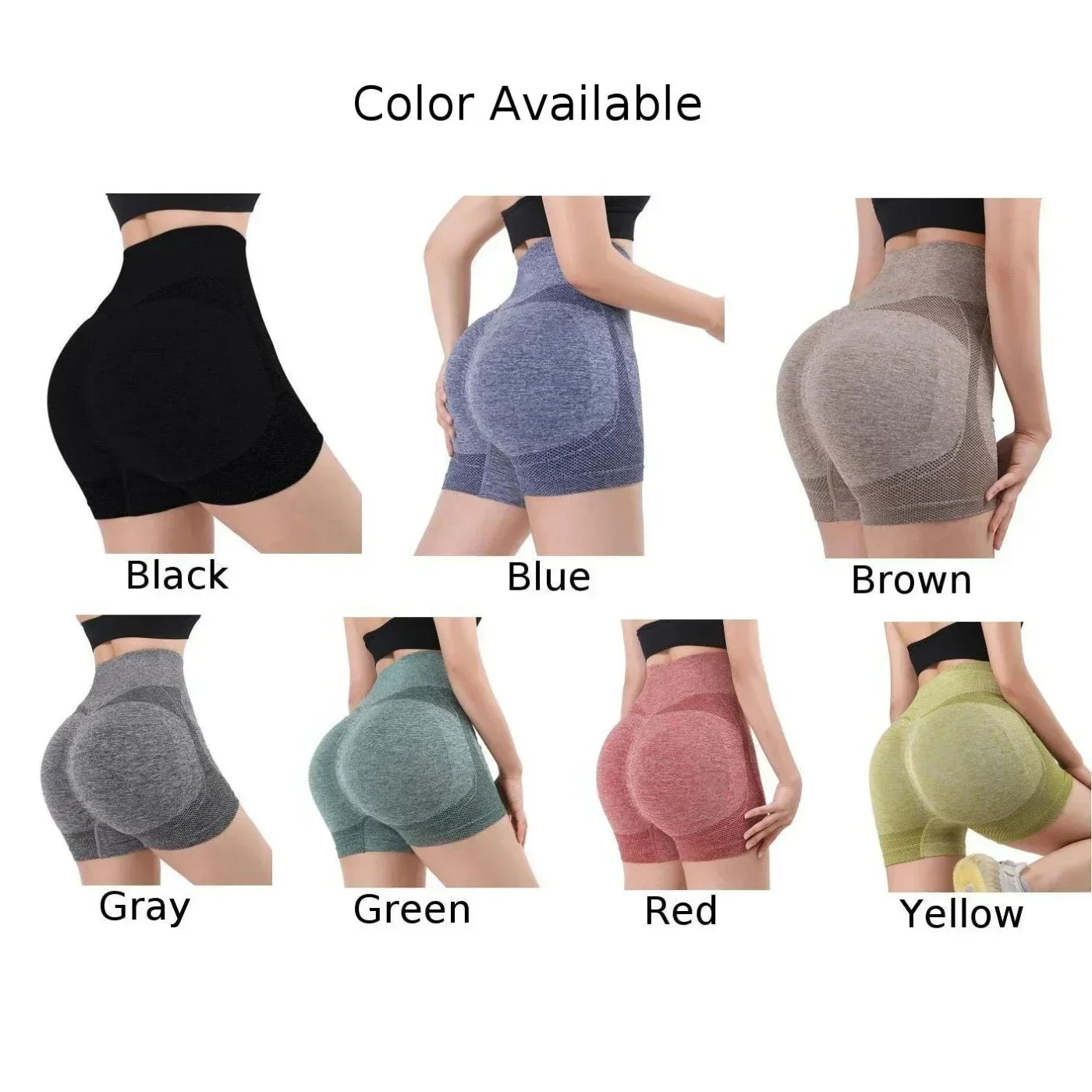 Stretchy Women Yoga Shorts High Waist Lift Butt Pants Breathable and Comfortable Suitable for Workout and Sports