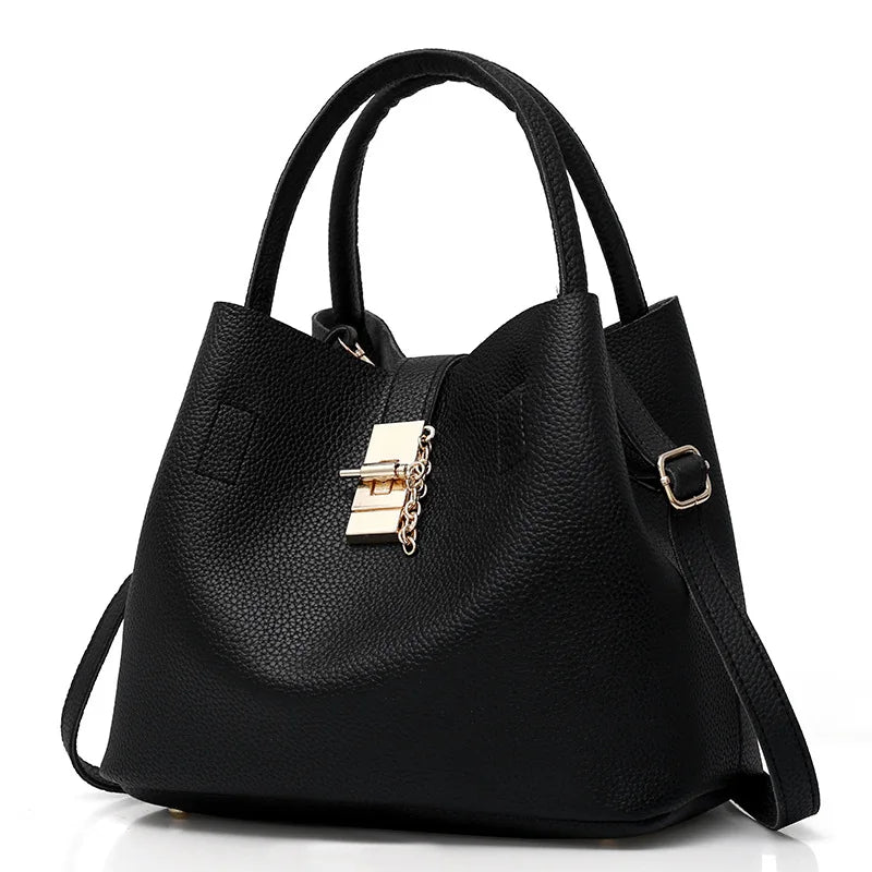 Lychee pattern PU Portable bucket bag - MyEmpired