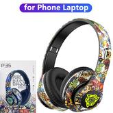 LED Graffiti Foldable Wireless Bluetooth Headphones - MyEmpired