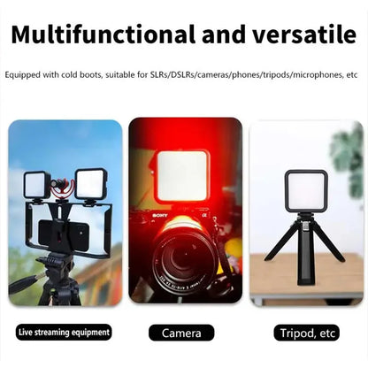 Adjustable Mini RGB Hot Boot Fill Light Live Photography LED Portable Mobile Camera Selfie Soft Light Live Shooting Fill Light