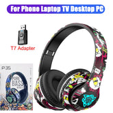 LED Graffiti Foldable Wireless Bluetooth Headphones - MyEmpired