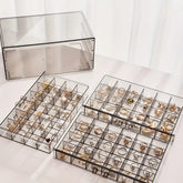1pc 3-layer 72-grid Large-Capacity Ring Earrings Necklace Jewelry Storage Box - MyEmpired