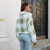 Plaid Double-faced Fleece Jacket - MyEmpired