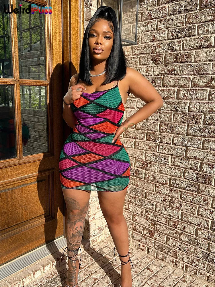 Weird Puss Colorful Party Sexy Dress Women - MyEmpired