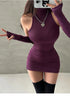 Sexy Slim Fit Chic Dress Summer Fashion Solid Color High Neck Women Sleeveless Mini Dresses Casual Evening Party Club Vestidos - MyEmpired