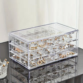 1pc 3-layer 72-grid Large-Capacity Ring Earrings Necklace Jewelry Storage Box - MyEmpired