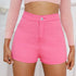 Women Sexy Skinny High Stretch Thin Shorts 2023 Female Summer Shorts Fashion Slim Fit Hip Short Jeans S-3XL Casual Bottoms Pop - MyEmpired
