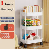 Mobile Storage Rack Trolley Household Kitchen Multifunctional Cart With Wheels Rack Bedroom Multi-Layer Storage Home Accessories - MyEmpired