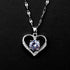Artificial Gems Heart Pendant Necklace - MyEmpired