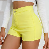 Women Sexy Skinny High Stretch Thin Shorts 2023 Female Summer Shorts Fashion Slim Fit Hip Short Jeans S-3XL Casual Bottoms Pop - MyEmpired