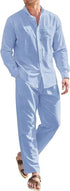 Mens Casual Linen Two Piece Sets - MyEmpired