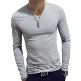 Turtleneck For Men Solid Color Slim Elastic Thin Pullover Spring Autumn Underwear Turtleneck Men Knitting Blouse Base Tshirt Top - MyEmpired