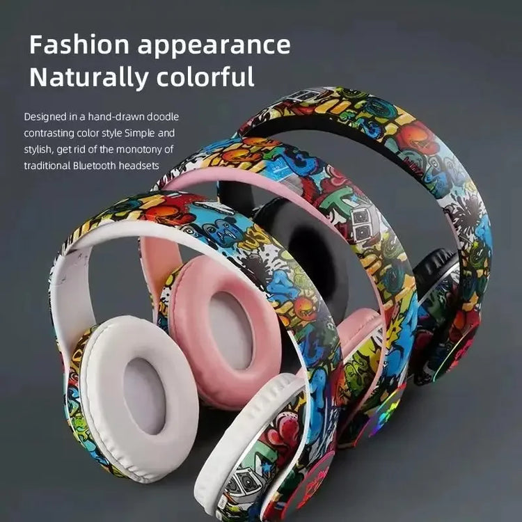 Wireless Bluetooth Headphones Graffiti Design Earphones - MyEmpired