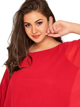 Womens Plus Size Elegant Summer Blouse Batwing Sleeve Oversized Chiffon Blouse Scoop Neck Large Size Casual Tunic Top Shirt 6XL - MyEmpired