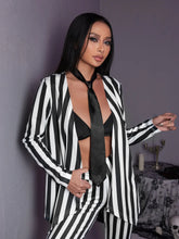 Black and white striped women&