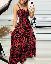 Vestidos Largos Leopard Print T-shirt Dress, Sexy Temperament Long Dress, Elegant, Summer, 2024 Elegant And Sexy Women Clothing - MyEmpired