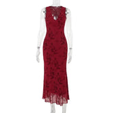 Deep v-neck Dress - MyEmpired