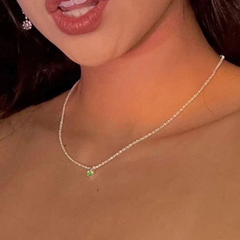 Necklace Silver Color Sparkling - MyEmpired