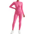 Bodycon Slim Jumpsuit For Women‘s Clothing Zipper Casual Brown Fitness Rompers Autumn 2024 Playsuit Activity Streetwear Overall - MyEmpired