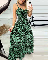 Vestidos Largos Leopard Print T-shirt Dress, Sexy Temperament Long Dress, Elegant, Summer, 2024 Elegant And Sexy Women Clothing - MyEmpired