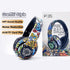 Graffiti Foldable Bluetooth Headphones Llluminated Wireless Noise Canceling Bass Headset Game Earphone With Mic For Kids Gifts - MyEmpired