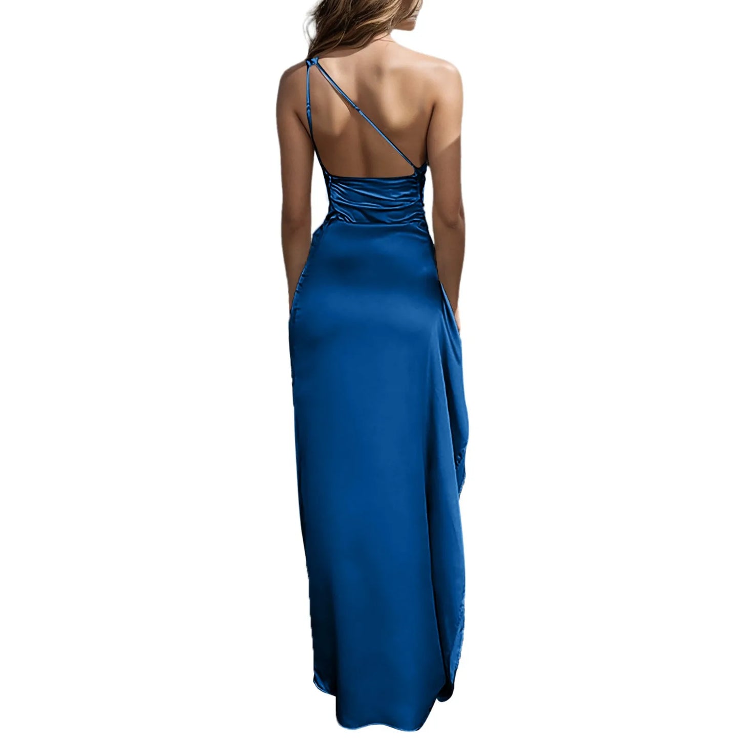 Summer Off Shoulder Satin Dress Sexy Backless Strapless Bodycon Dress For Women Elegant Wedding Cocktail Evening Party Dresses