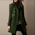 Winter Coat Female Wool Blends Casual Versatile Solid Long Trench Outerwears Vintage V-Neck Full Sleeves Ladies Winter Overcoats - MyEmpired