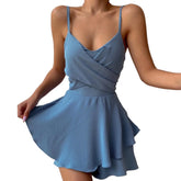 Suspender V-Neck Sexy Mini Short - MyEmpired