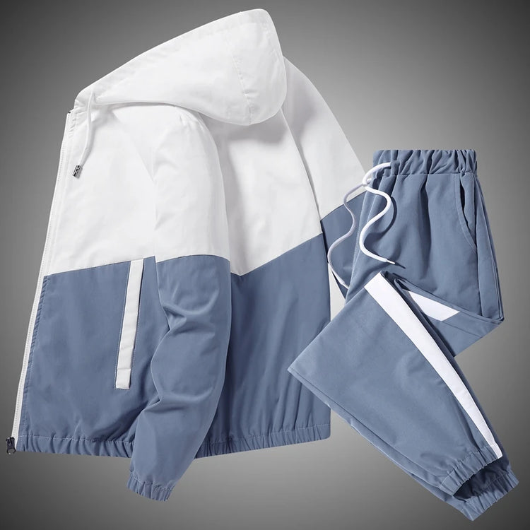 Tracksuit Casual Joggers Hooded Sportswear Jackets And Pants 2 Piece Sets - MyEmpired