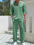 half-sleeved shirt loose drawstring pants Two-piece beach Suit - MyEmpired