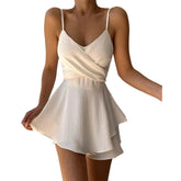 Suspender V-Neck Sexy Mini Short - MyEmpired