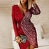 Ladies Sexy Sequin Knitting Wrap Dresses - MyEmpired