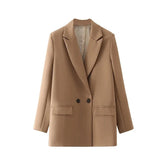TRAF Blazer Woman Black Beige Khaki Blue Green Gray Women coat Fashion Office Wear Women&