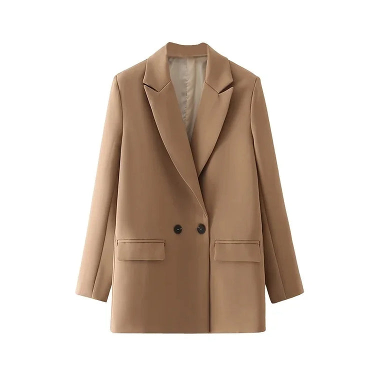 TRAF Blazer Woman Black Beige Khaki Blue Green Gray Women coat Fashion Office Wear Women&