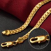 18K Gold/Silver Color 6mm Full Sideways Necklace - MyEmpired