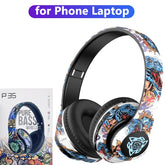 LED Graffiti Foldable Wireless Bluetooth Headphones - MyEmpired