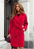 Temperament Elegant Slim Woolen Coat Women Fashion Solid Color Lapel Leace-up Bodycon Midi Woolen Coats Female Autumn Winter New - MyEmpired