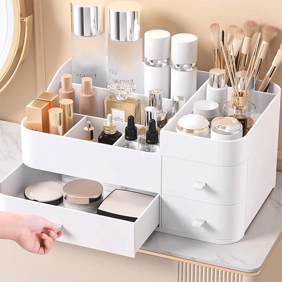 Makeup Organizer for Cosmetic Large Capacity Cosmetic Storage Box Organizer Desktop Jewelry Nail Polish Makeup Drawer Container - MyEmpired