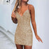 Sexy Cocktail Dress For Women Sequins Lace Embroidery Romantic Mini Sundresses Spaghetti Strap Mermaid Prom Dresses Vestidos - MyEmpired