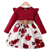1-7 Years Children Girls New Year Dress Red - MyEmpired