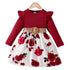 1-7 Years Children Girls New Year Dress Red - MyEmpired