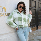 Plaid Double-faced Fleece Jacket - MyEmpired