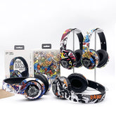 LED Graffiti Foldable Wireless Bluetooth Headphones - MyEmpired