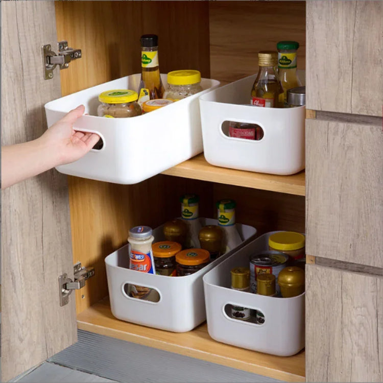 Desktop storage box cosmetics miscellaneous items snacks storage basket kitchen organizing box household drawer plastic storage - MyEmpired
