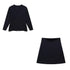 TRAFZA 2024 Spring Summer Sexy Solid Knitted Women Suits Fashion Nightclub V Neck Single Breasted Shirts+Chic Mini Pencil Skirts - MyEmpired