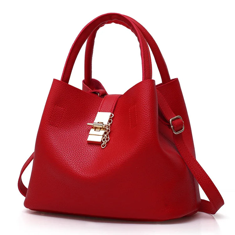 Lychee pattern PU Portable bucket bag - MyEmpired