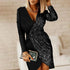 Ladies Sexy Sequin Knitting Wrap Dresses - MyEmpired